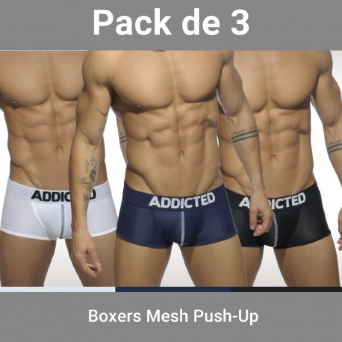  Lot de 3  Boxer Push up - ADDICTED AD477P C3COL 