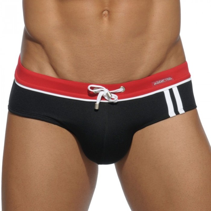  Slip de bain Sport Detail Binding noir - ADDICTED ADS109 C10 