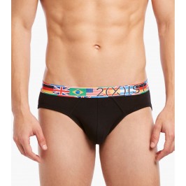 Tanga HOM Funky Styles - noir: Briefs for man brand HOM for sale on