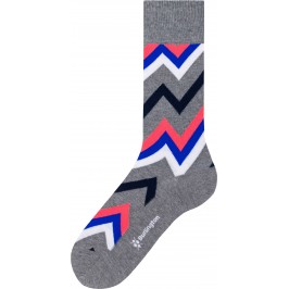  Chaussettes Stripe Zig Zag gris - BURLINGTON 20573-3390 