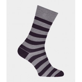  Chaussettes Rayures marin Laine Gris - LABONAL 38122 3200 