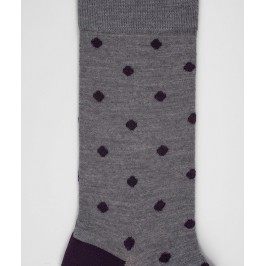  Chaussettes Pois Laine Gris - LABONAL 38995 3200 