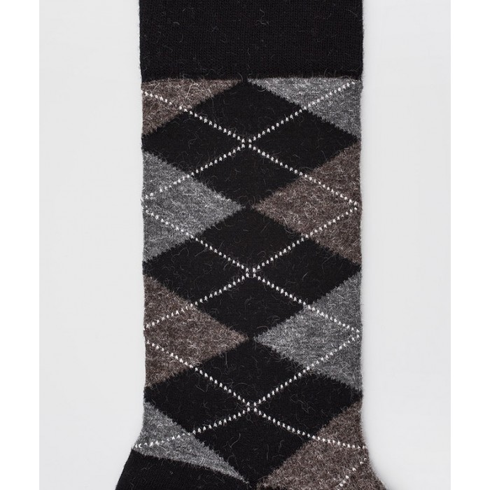  Chaussettes Intarsia Laine Noir - LABONAL 38749 8002 