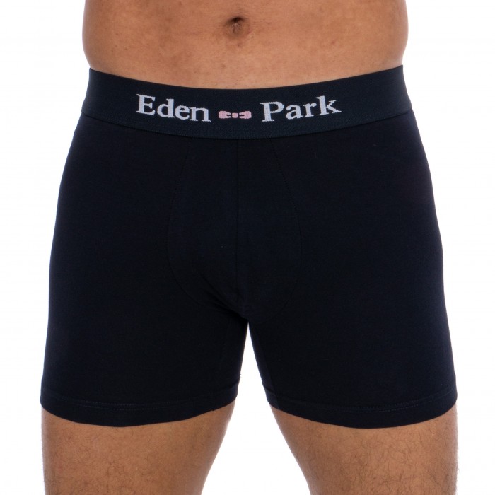  Lot de 2 boxers rayé rose et uni - EDEN PARK E658G19-E83 