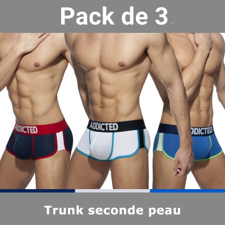 Trunk second skin (Lot of 3): Boxers for man brand ADDICTED for sal