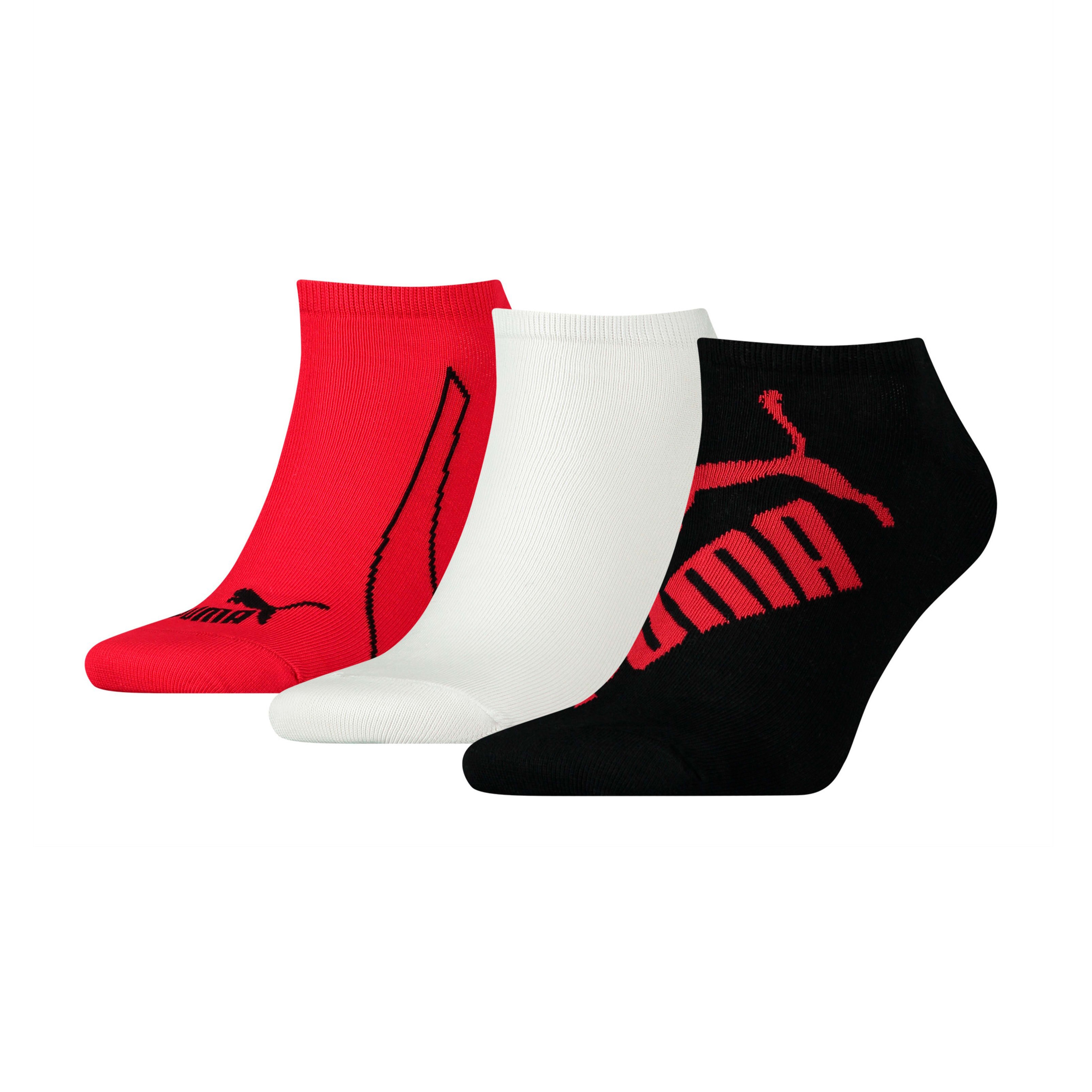 Hacer Salir pureza Lote de 3 pares de calcetines PUMA Graphic - blanco y rojo negros: ...