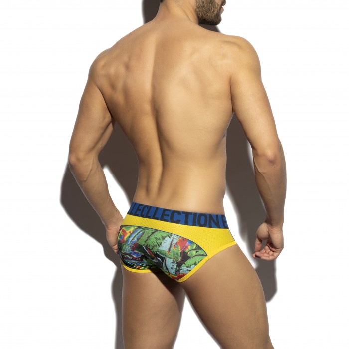  Slip Floral mesh - jaune - ES COLLECTION UN417-C03 