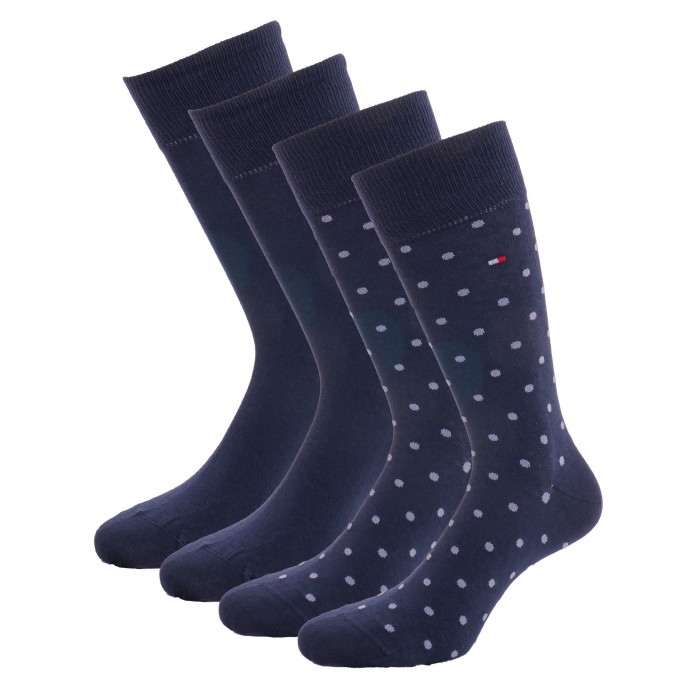  Lot de 2 paires de chaussettes à pois - navy - TOMMY HILFIGER 100002654-004 