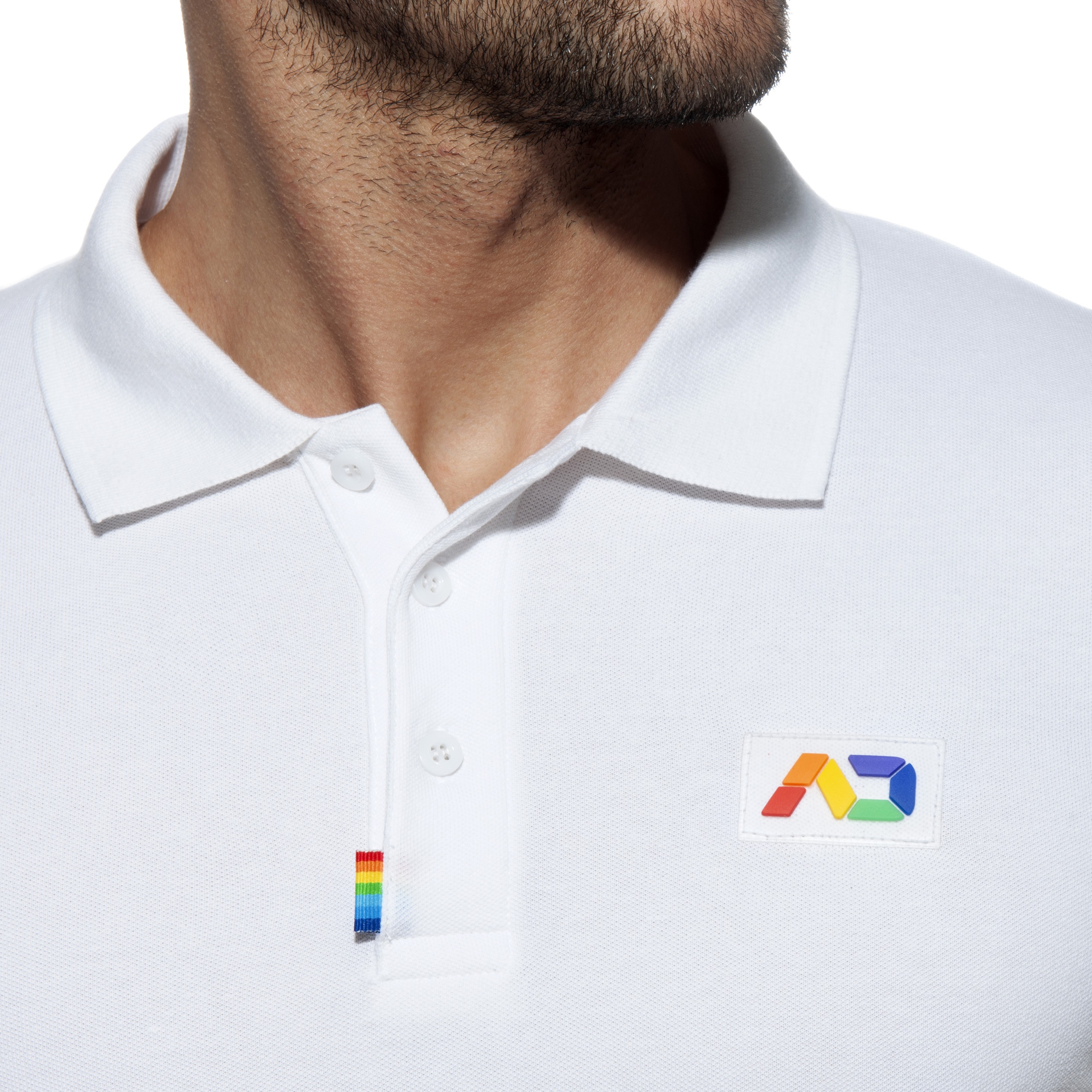 succes kristen præst Polo Rainbow - white: Shirts - Polos for man brand ADDICTED for sal...