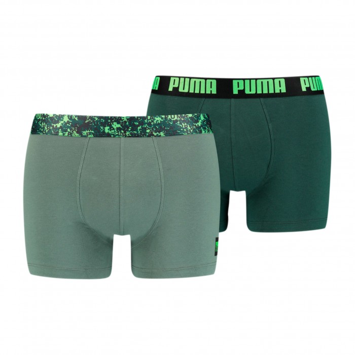  Lot de 2 boxeurs imprimé camouflage - vert - PUMA 701202499-004 