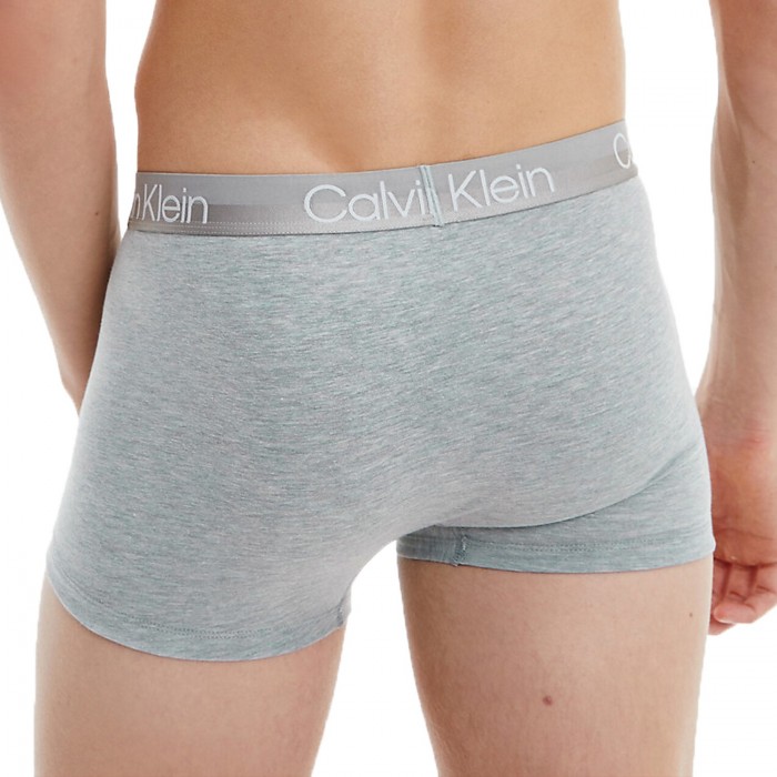  Set di 3 Boxer Modern Structure - grigio, nero e uva rossa - CALVIN KLEIN NB2970A-1RM 