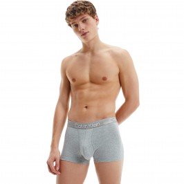  Set di 3 Boxer Modern Structure - grigio, nero e uva rossa - CALVIN KLEIN NB2970A-1RM 