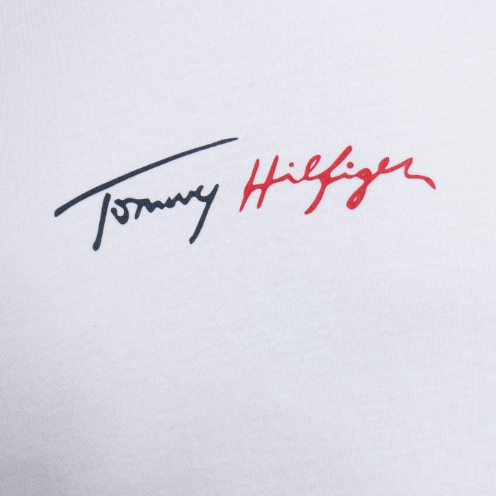 industrialisere Baglæns Persona Tommy round neck T-shirt with signature logo - white: Tshirts for m...