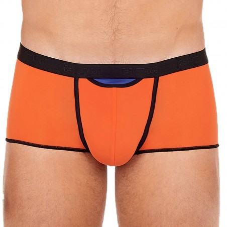 $42 HOM Men's Orange Modal Logo HO1 Stretch Plume Push Up Trunks