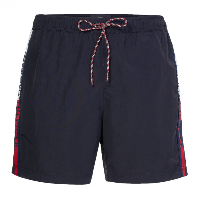 Bañador de medio largo con cinta con logo Tommy - navy - TOMMY HILFIGER UM0UM02508-DW5