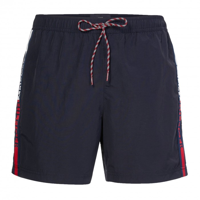 Logo Tape Mid Length Swim Shorts Tommy - navy: Swim shorts for man ...
