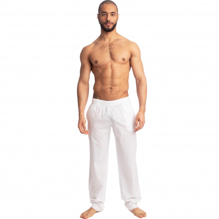  Pantalon Lounge - blanc - L'HOMME INVISIBLE HW144-LOU-002 