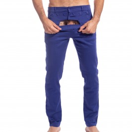 Chemise homme luxe haut de gamme : Pantalon chino marine Taille S