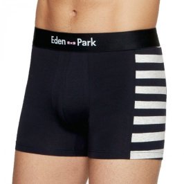  Lot of 2 blue and plain striped boxers - EDEN PARK E658G19-F59 