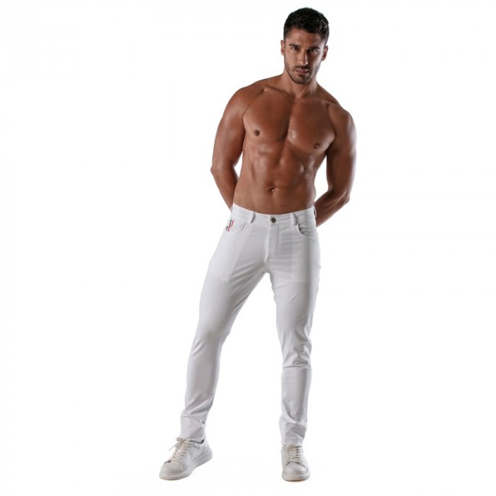 Pantalones de la marca TOF PARIS - Chino Patriot - Pantalon blanco - Ref : TOF217B