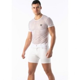 Maniche del marchio TOF PARIS - T-shirt Mesh Tof Paris - Bianco - Ref : TOF295B