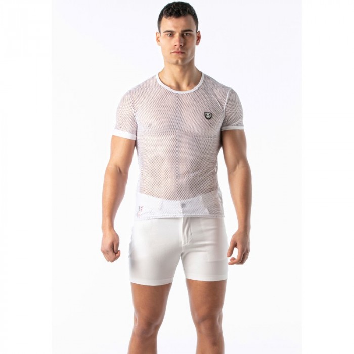 Maniche del marchio TOF PARIS - T-shirt Mesh Tof Paris - Bianco - Ref : TOF295B