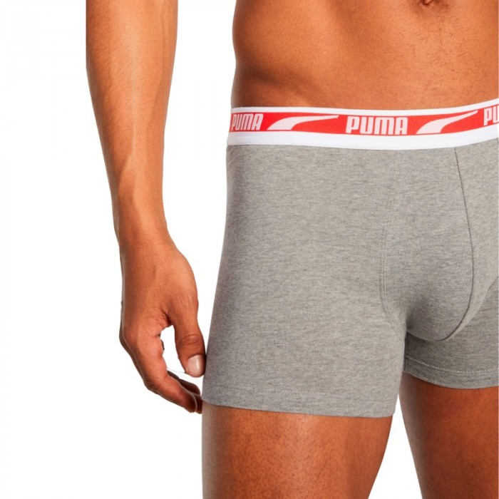 Set of 2 boxers - PUMA red: for and Packs man grey Multi logo