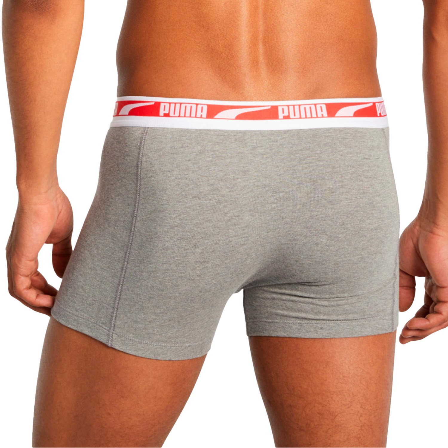 Set of 2 boxers for red: PUMA Multi logo man and grey Packs 