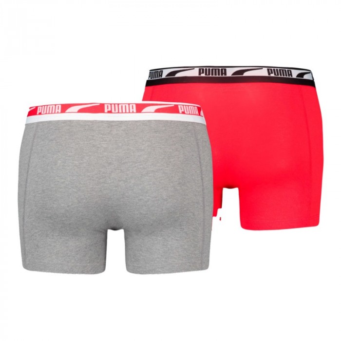 Set of 2 grey Packs for man red: and Multi - boxers PUMA logo