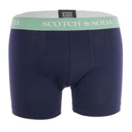 Shorts Boxer, Shorty de la marca SCOTCH & SODA - Pack de 2 bóxers de algodón orgánico Scotch&Soda - Marino y Verde - Ref : 70122