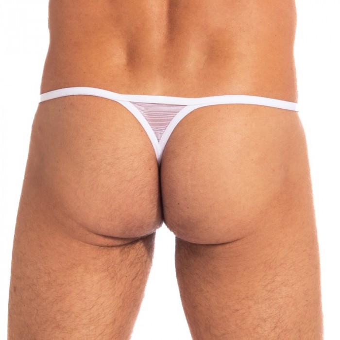 Thong of the brand L HOMME INVISIBLE - White Mist - Striptease Thong - Ref : UW08 MIS 002