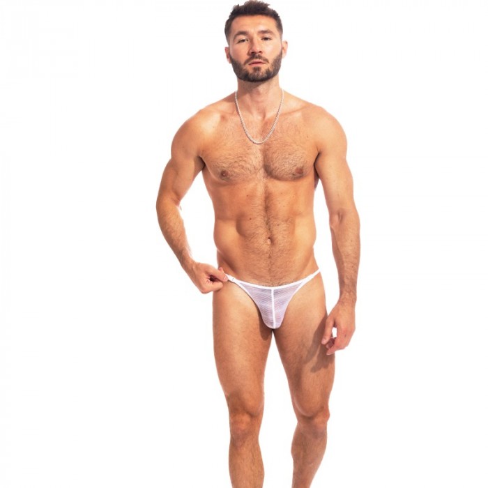 Thong of the brand L HOMME INVISIBLE - White Mist - Striptease Thong - Ref : UW08 MIS 002