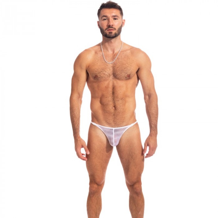 Thong of the brand L HOMME INVISIBLE - White Mist - Striptease Thong - Ref : UW08 MIS 002